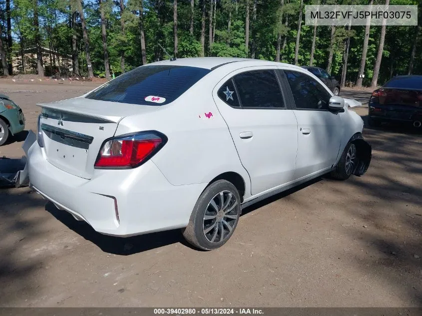 ML32FVFJ5PHF03075 2023 Mitsubishi Mirage G4 Se