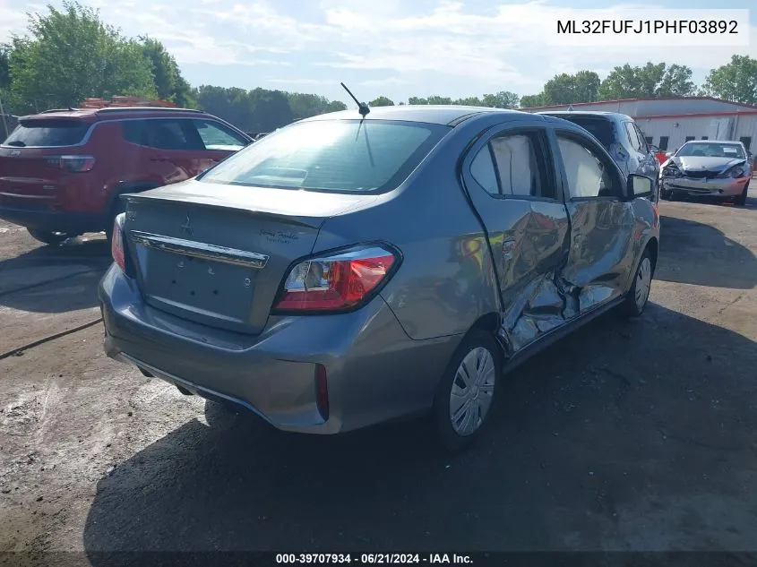 ML32FUFJ1PHF03892 2023 Mitsubishi Mirage G4 Es