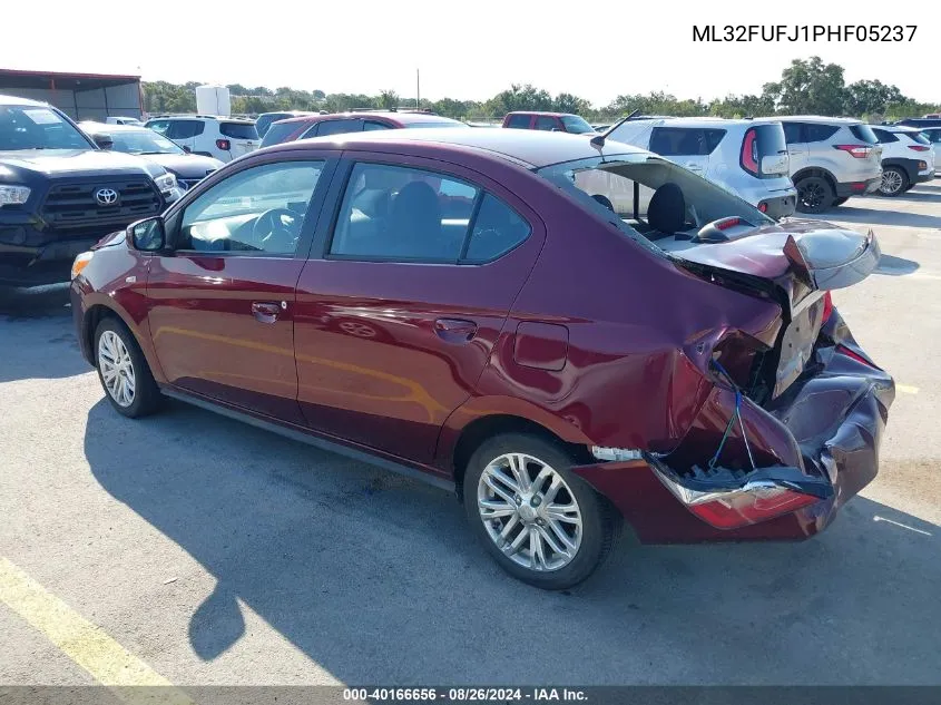 2023 Mitsubishi Mirage G4 Le VIN: ML32FUFJ1PHF05237 Lot: 40166656