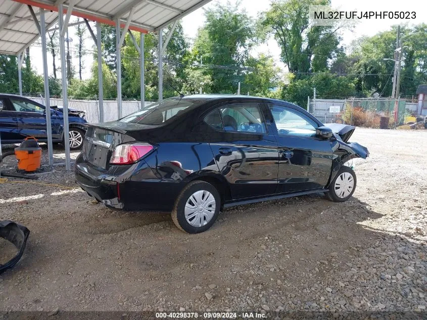 2023 Mitsubishi Mirage G4 Es VIN: ML32FUFJ4PHF05023 Lot: 40298378