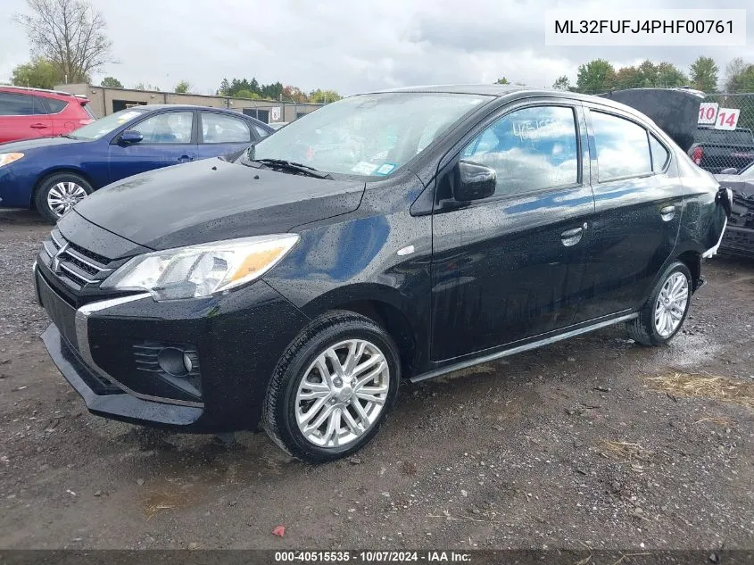 2023 Mitsubishi Mirage G4 Black Edition/Es/Le VIN: ML32FUFJ4PHF00761 Lot: 40515535