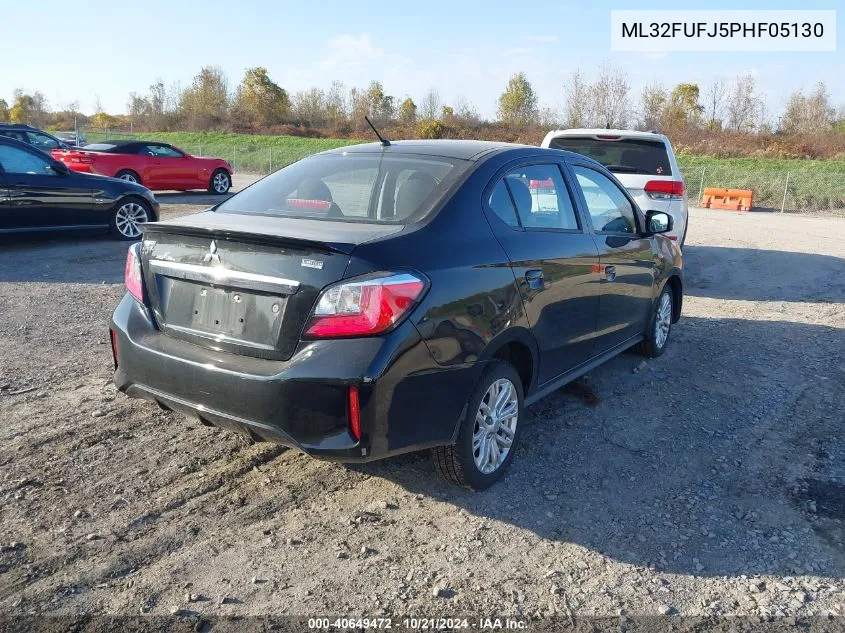 2023 Mitsubishi Mirage G4 Es/G4 Le/G4 Black Edition VIN: ML32FUFJ5PHF05130 Lot: 40649472