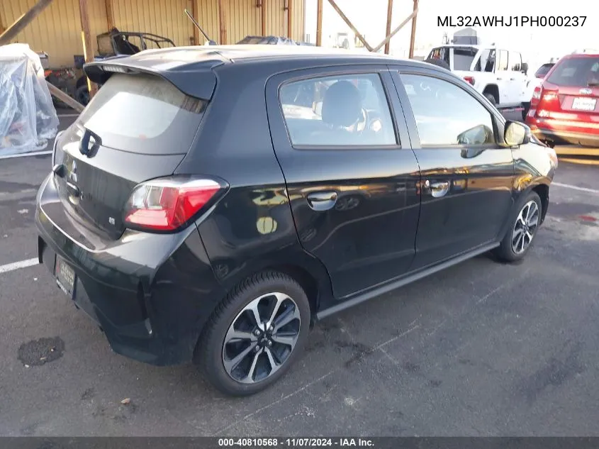 2023 Mitsubishi Mirage Se VIN: ML32AWHJ1PH000237 Lot: 40810568