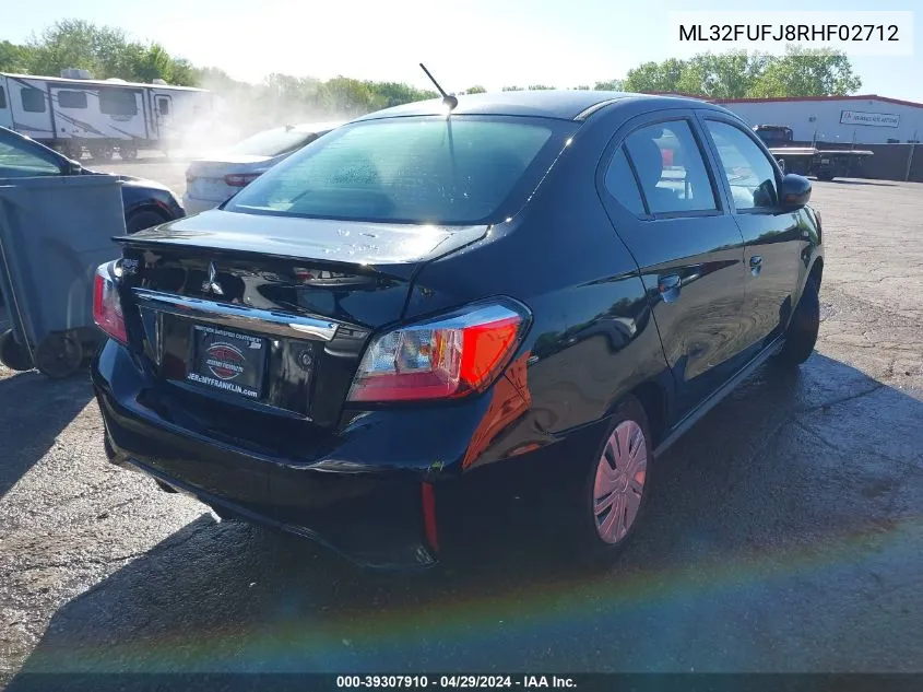 ML32FUFJ8RHF02712 2024 Mitsubishi Mirage G4 Es