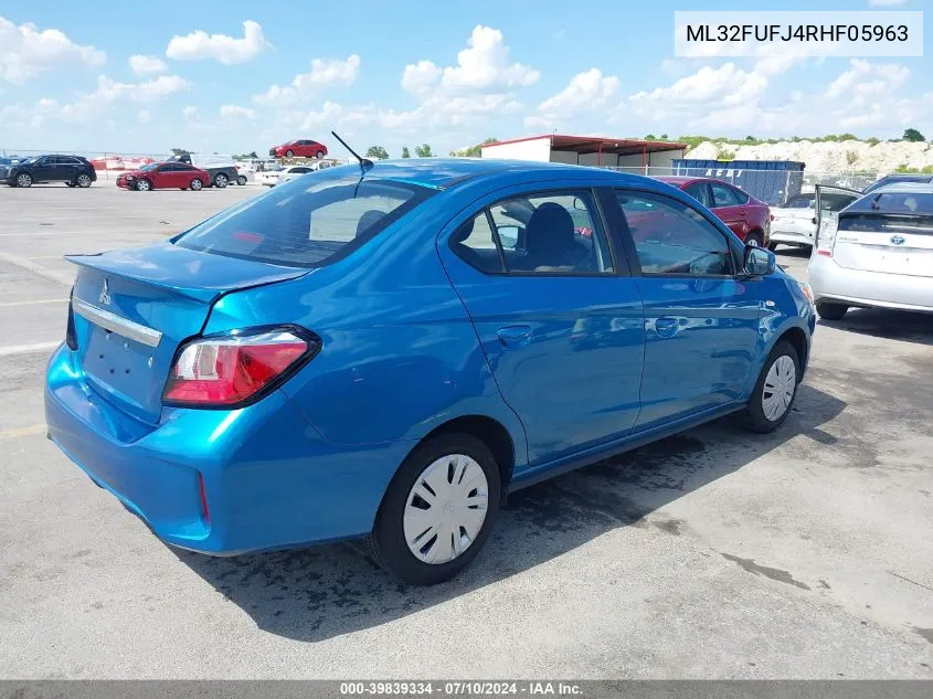 2024 Mitsubishi Mirage G4 Es VIN: ML32FUFJ4RHF05963 Lot: 39839334