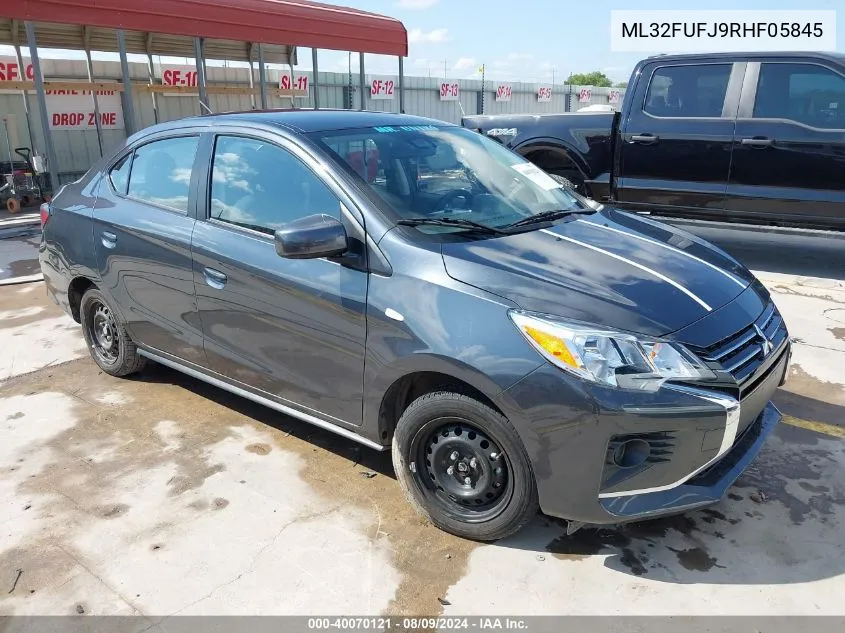 2024 Mitsubishi Mirage G4 Es VIN: ML32FUFJ9RHF05845 Lot: 40070121