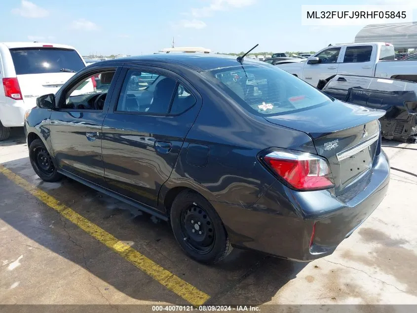 2024 Mitsubishi Mirage G4 Es VIN: ML32FUFJ9RHF05845 Lot: 40070121