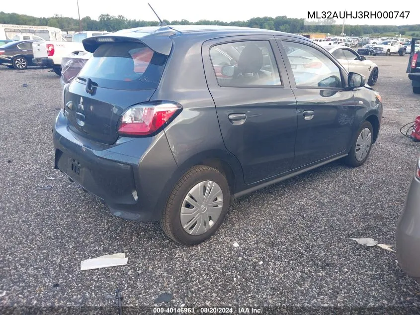 ML32AUHJ3RH000747 2024 Mitsubishi Mirage Es/Le