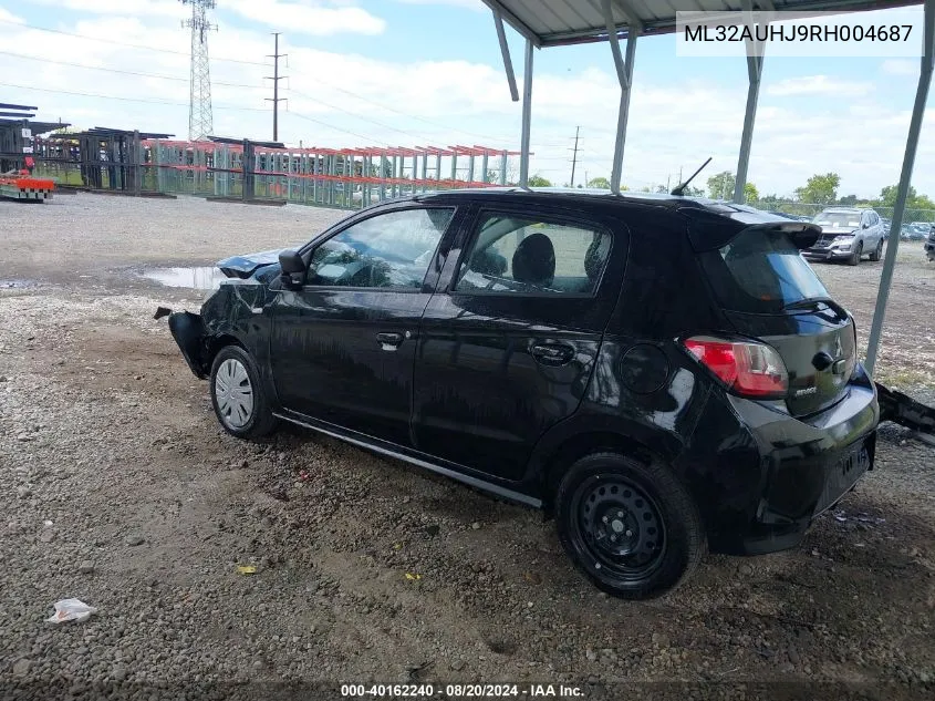 2024 Mitsubishi Mirage Es VIN: ML32AUHJ9RH004687 Lot: 40162240