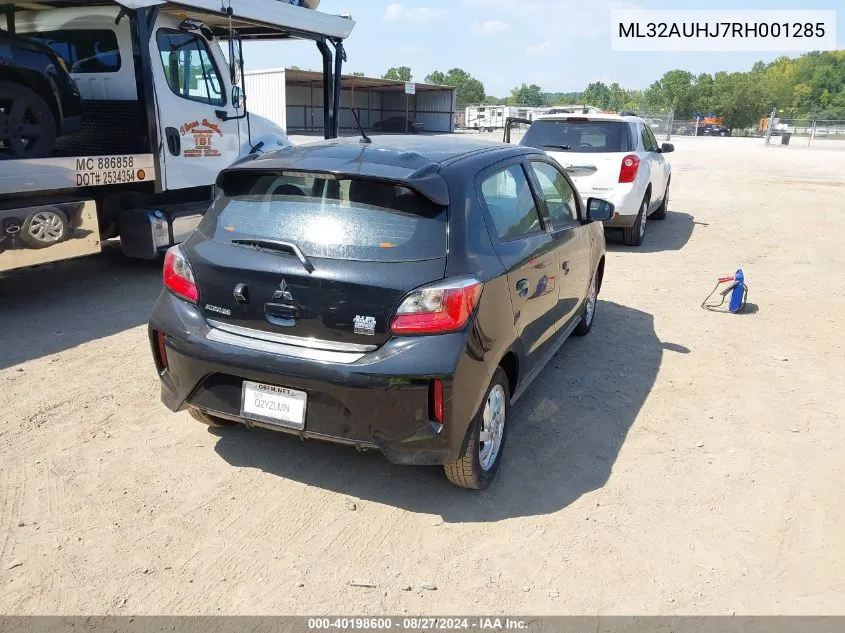 2024 Mitsubishi Mirage Le VIN: ML32AUHJ7RH001285 Lot: 40198600