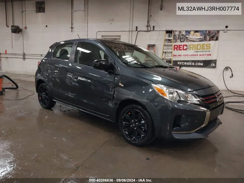 2024 Mitsubishi Mirage Black Edition VIN: ML32AWHJ3RH007774 Lot: 40286636