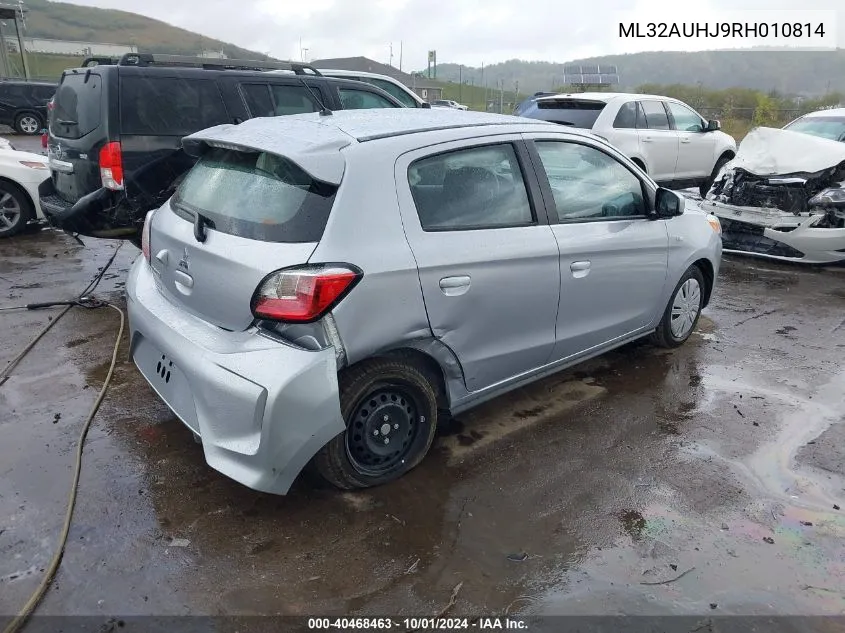 2024 Mitsubishi Mirage Es VIN: ML32AUHJ9RH010814 Lot: 40468463