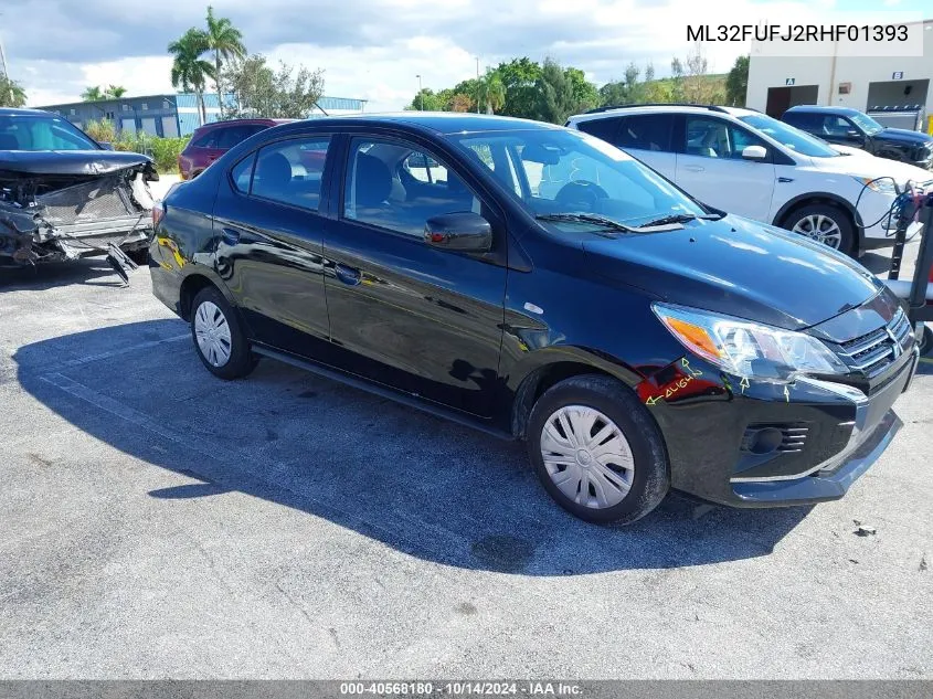 2024 Mitsubishi Mirage G4 Es VIN: ML32FUFJ2RHF01393 Lot: 40568180