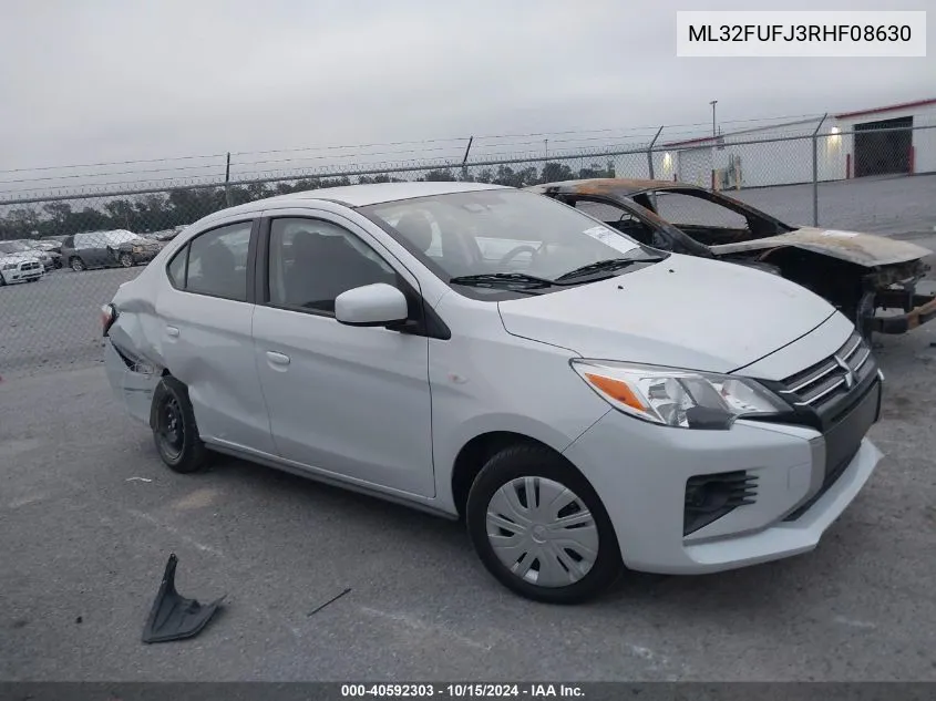 2024 Mitsubishi Mirage G4 Es VIN: ML32FUFJ3RHF08630 Lot: 40592303