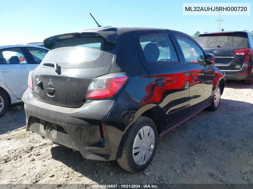 2024 Mitsubishi Mirage Es/Le VIN: ML32AUHJ5RH000720 Lot: 40636657