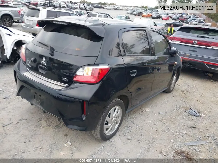 2024 Mitsubishi Mirage Le VIN: ML32AUHJ1RH001122 Lot: 40744373