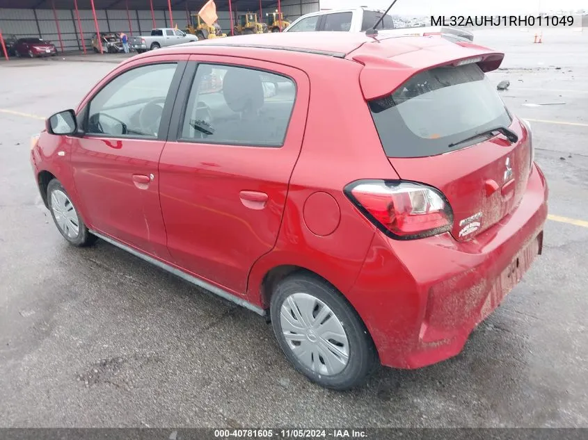 2024 Mitsubishi Mirage Es VIN: ML32AUHJ1RH011049 Lot: 40781605