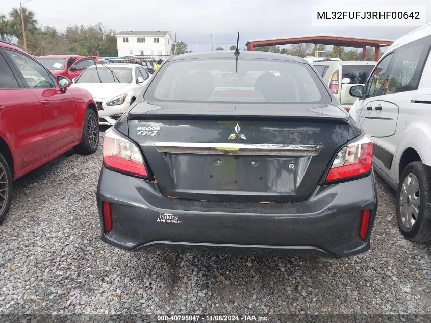 2024 Mitsubishi Mirage G4 Black Edition/Es/Le VIN: ML32FUFJ3RHF00642 Lot: 40795047