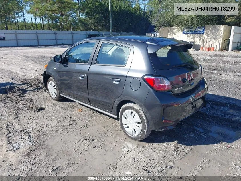 2024 Mitsubishi Mirage Es/Le VIN: ML32AUHJ4RH018299 Lot: 40870994