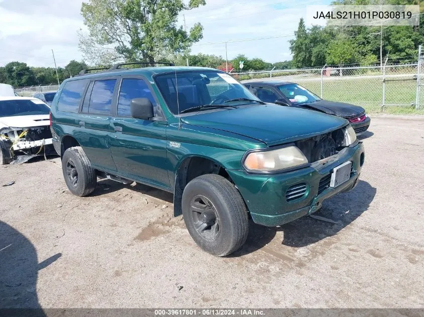 2001 Mitsubishi Montero Sport Es/Ls VIN: JA4LS21H01P030819 Lot: 39617801