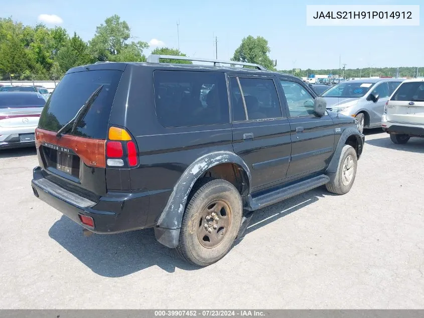 2001 Mitsubishi Montero Sport Es/Ls VIN: JA4LS21H91P014912 Lot: 39907452