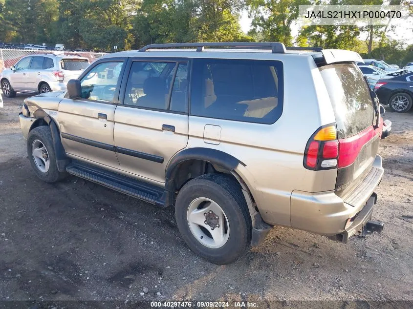 2001 Mitsubishi Montero Sport Es/Ls VIN: JA4LS21HX1P000470 Lot: 40297476