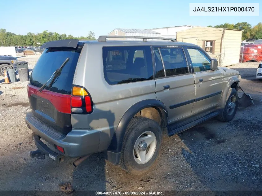 2001 Mitsubishi Montero Sport Es/Ls VIN: JA4LS21HX1P000470 Lot: 40297476