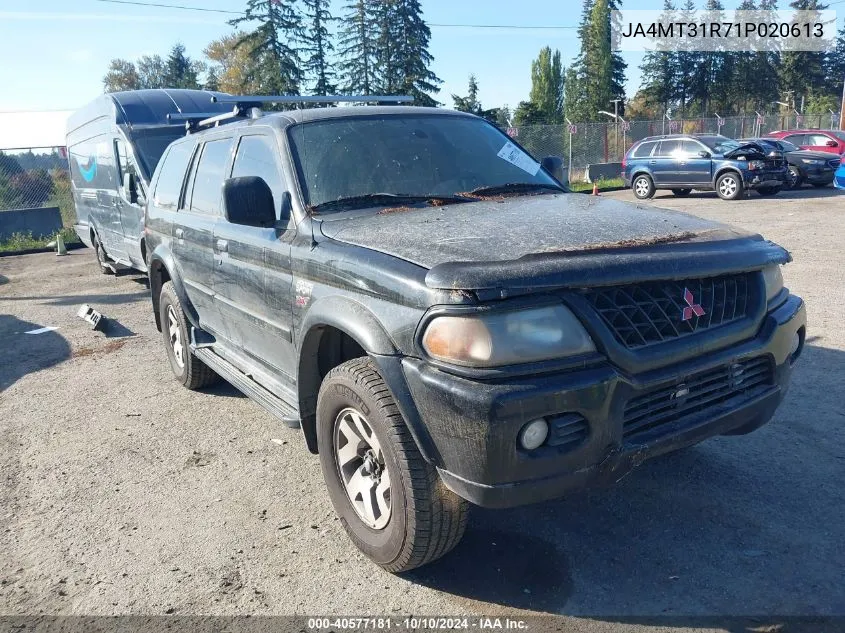 2001 Mitsubishi Montero Sport 3.5/Xls VIN: JA4MT31R71P020613 Lot: 40577181