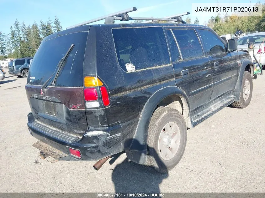 2001 Mitsubishi Montero Sport 3.5/Xls VIN: JA4MT31R71P020613 Lot: 40577181