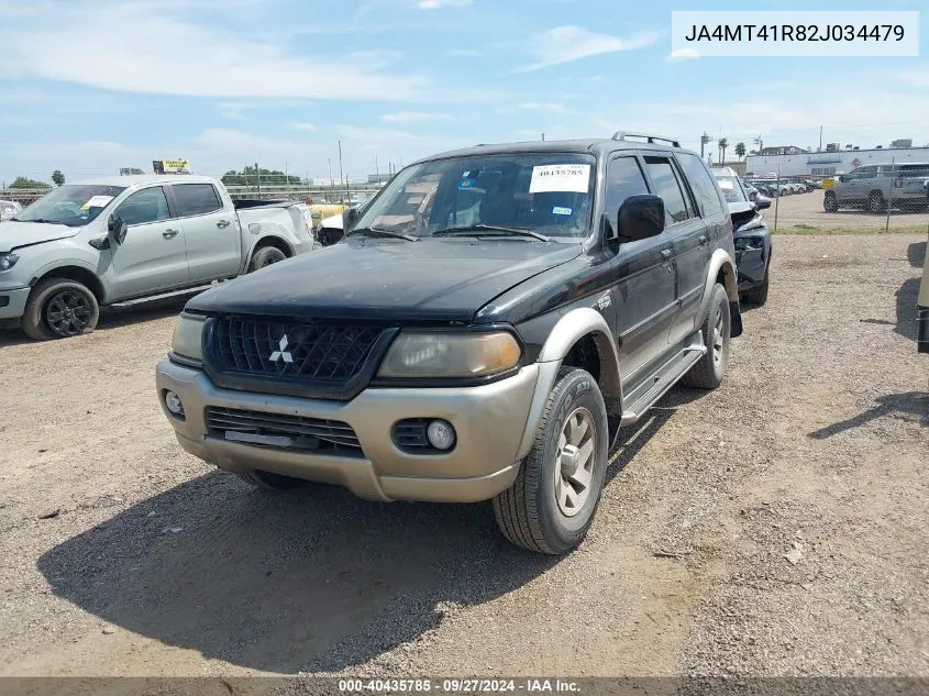 2002 Mitsubishi Montero Sport Ltd VIN: JA4MT41R82J034479 Lot: 40435785