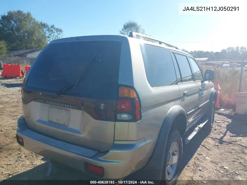 2002 Mitsubishi Montero Sport Es/Ls VIN: JA4LS21H12J050291 Lot: 40638193