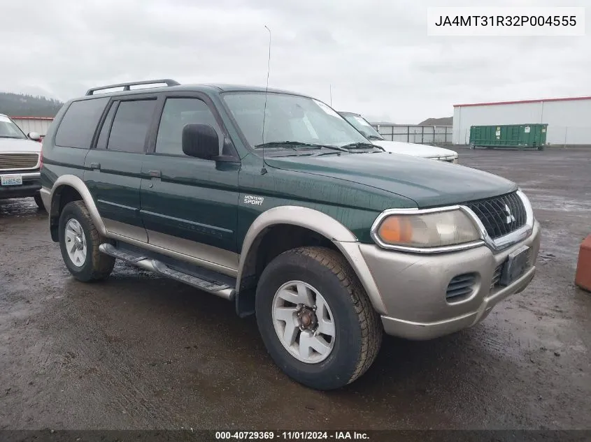 2002 Mitsubishi Montero Sport Xls VIN: JA4MT31R32P004555 Lot: 40729369