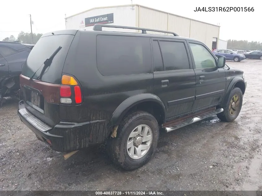 2002 Mitsubishi Montero Sport Xls VIN: JA4LS31R62P001566 Lot: 40837728