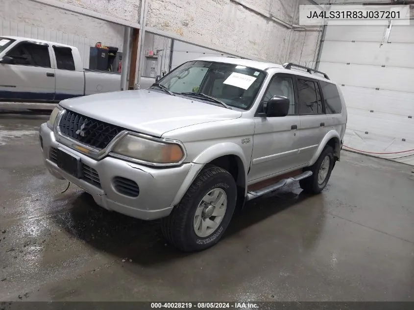 2003 Mitsubishi Montero Sport Xls VIN: JA4LS31R83J037201 Lot: 40028219