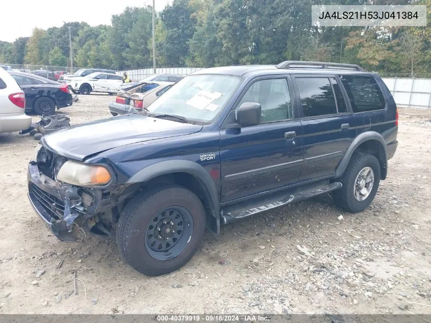 2003 Mitsubishi Montero Sport Es/Ls VIN: JA4LS21H53J041384 Lot: 40379919