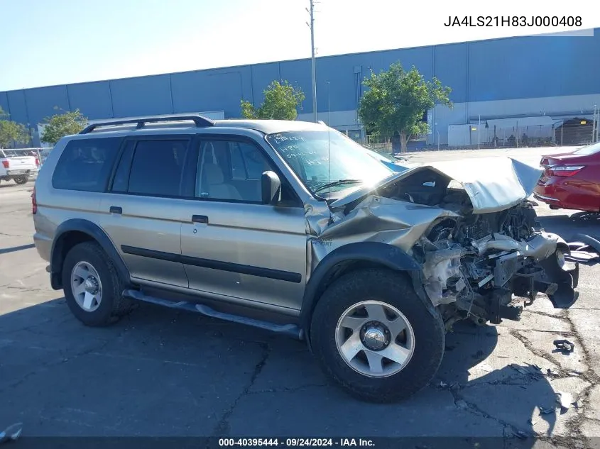 JA4LS21H83J000408 2003 Mitsubishi Montero Sport Es/Ls