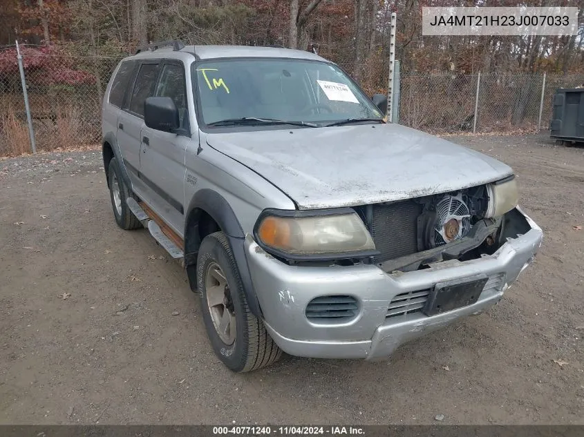 2003 Mitsubishi Montero Sport Es/Ls VIN: JA4MT21H23J007033 Lot: 40771240