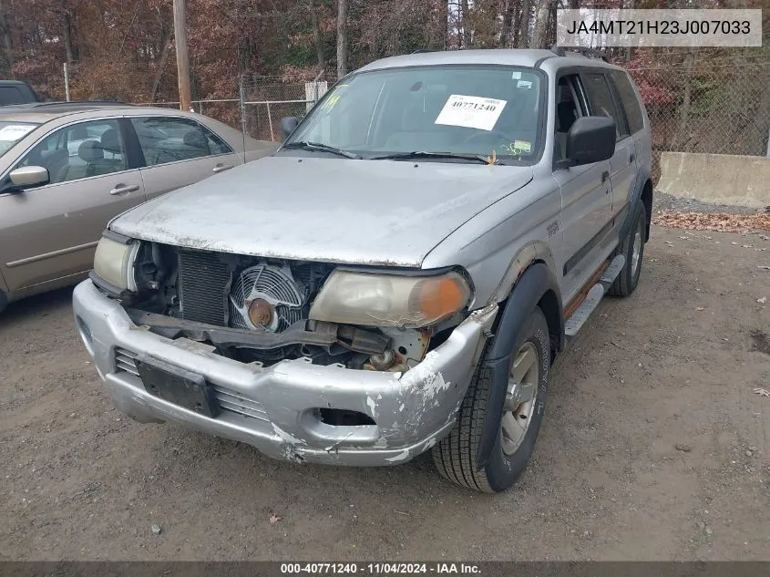 2003 Mitsubishi Montero Sport Es/Ls VIN: JA4MT21H23J007033 Lot: 40771240