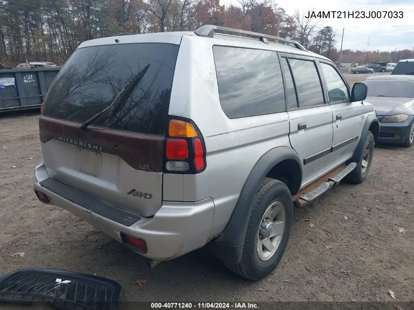 2003 Mitsubishi Montero Sport Es/Ls VIN: JA4MT21H23J007033 Lot: 40771240