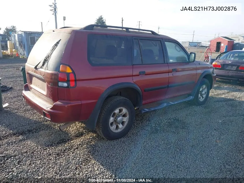 2003 Mitsubishi Montero Sport Es/Ls VIN: JA4LS21H73J002876 Lot: 40784548