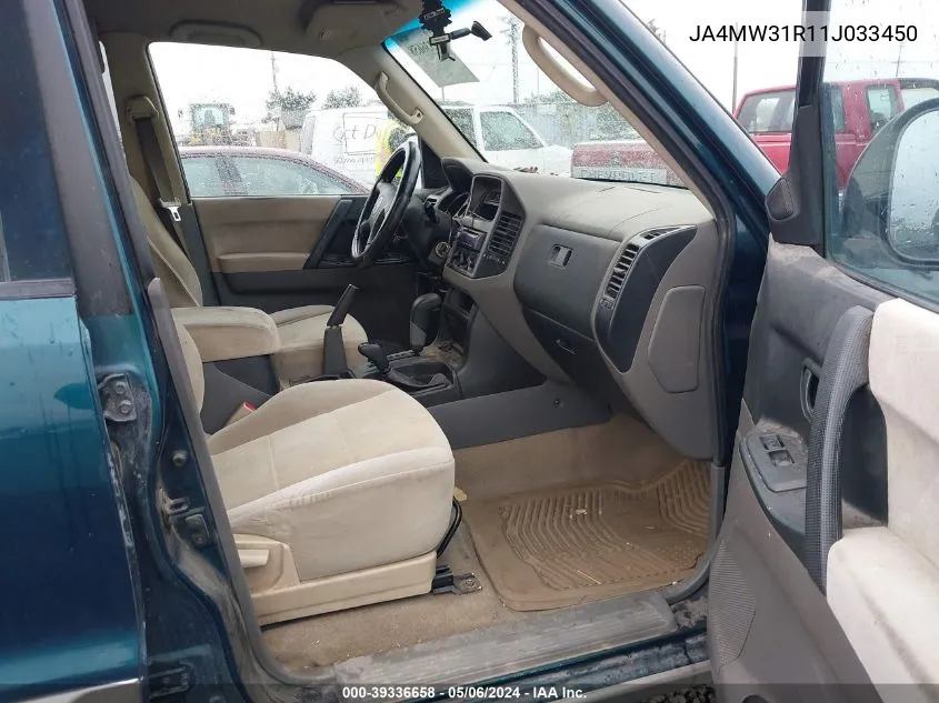 JA4MW31R11J033450 2001 Mitsubishi Montero Xls