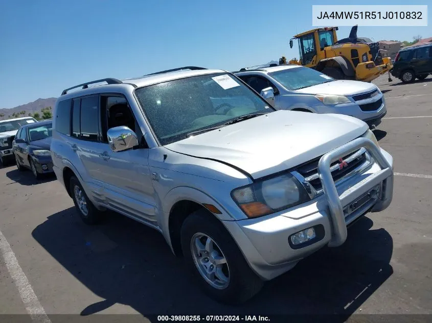 2001 Mitsubishi Montero Limited VIN: JA4MW51R51J010832 Lot: 39808255