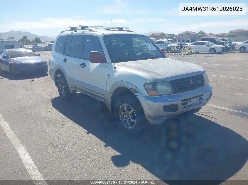 2001 Mitsubishi Montero Xls VIN: JA4MW31R61J026025 Lot: 40662178