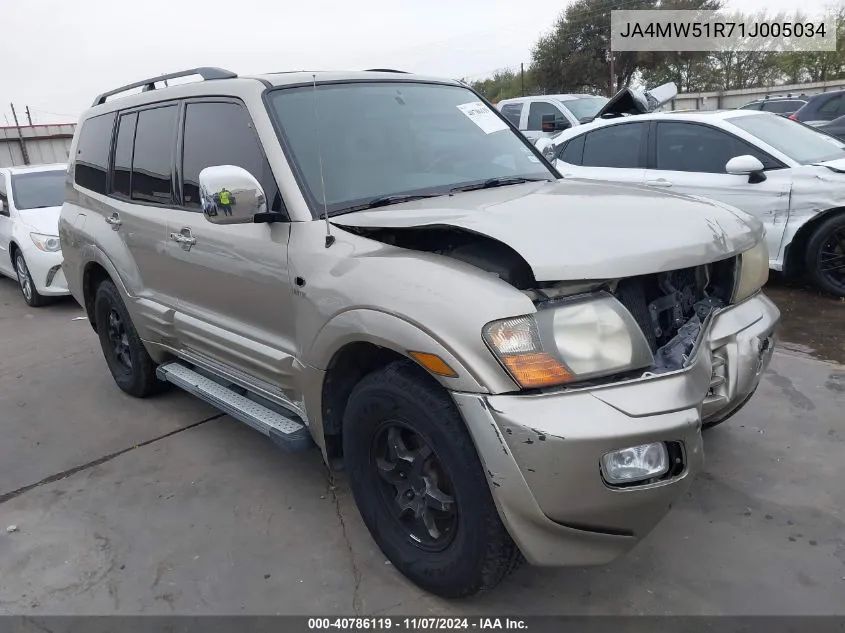 2001 Mitsubishi Montero Limited VIN: JA4MW51R71J005034 Lot: 40786119