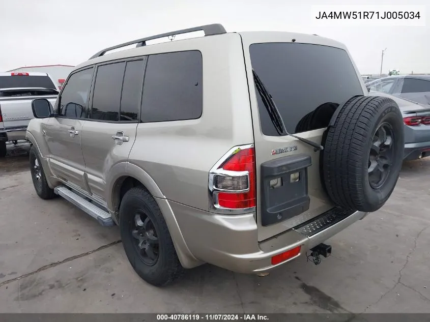 2001 Mitsubishi Montero Limited VIN: JA4MW51R71J005034 Lot: 40786119