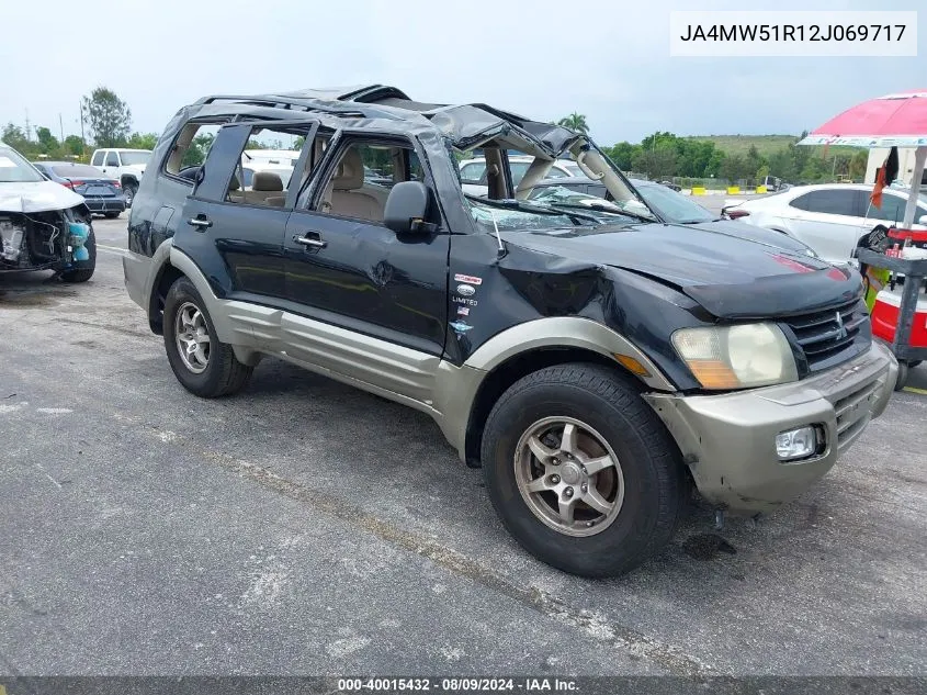 JA4MW51R12J069717 2002 Mitsubishi Montero Limited