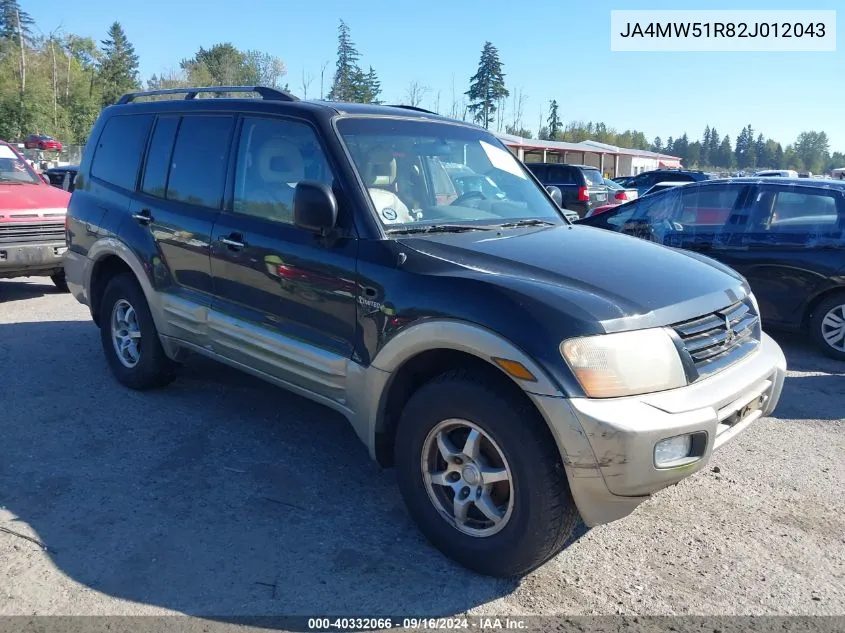 2002 Mitsubishi Montero Limited VIN: JA4MW51R82J012043 Lot: 40332066