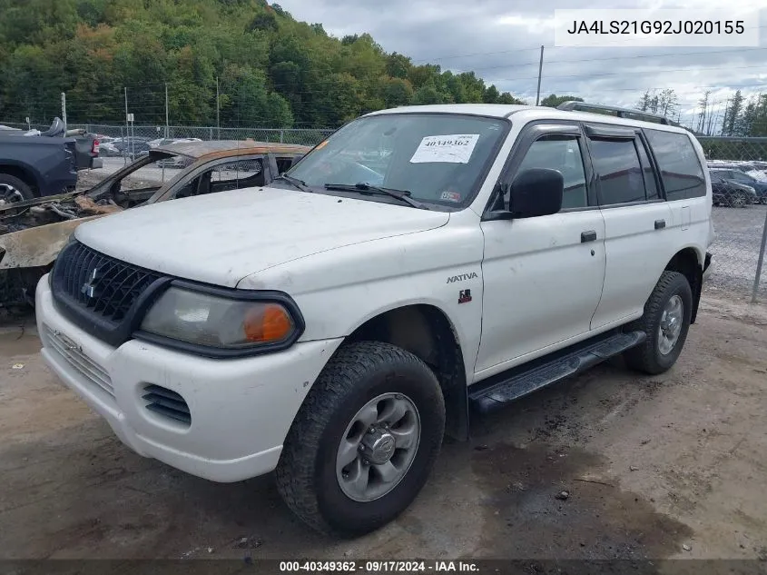 JA4LS21G92J020155 2002 Mitsubishi Montero Sport