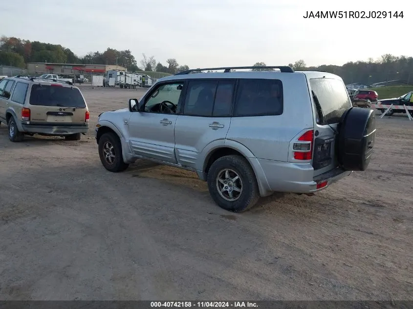 2002 Mitsubishi Montero Limited VIN: JA4MW51R02J029144 Lot: 40742158