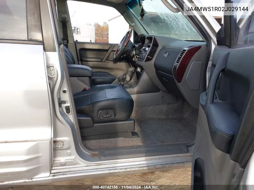 2002 Mitsubishi Montero Limited VIN: JA4MW51R02J029144 Lot: 40742158